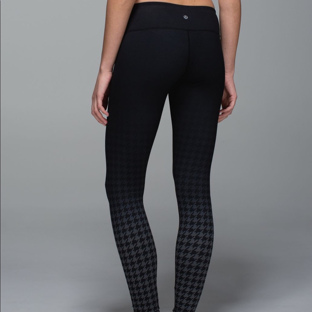 Lululemon wunder under houndstooth ombré leggings
